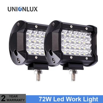 

2pcs 4 inch 72W Spot LED Work Light Bar 12V 24V Offroad LED Beams Car Truck SUV ATV 4X4 4WD Trailer Pickup Driving LED Lamp