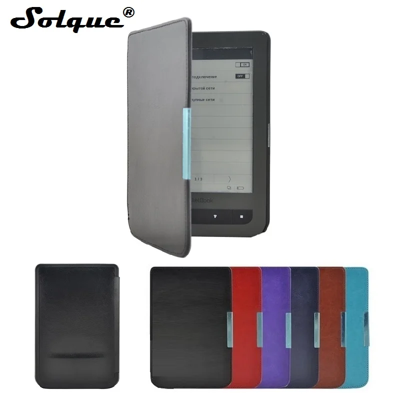 

Solque PU Leather eBook Case For Pocketbook 626 Plus Ultra Slim Magnet Flip Cover For PocketBook Touch Lux 3 e Reader Cases