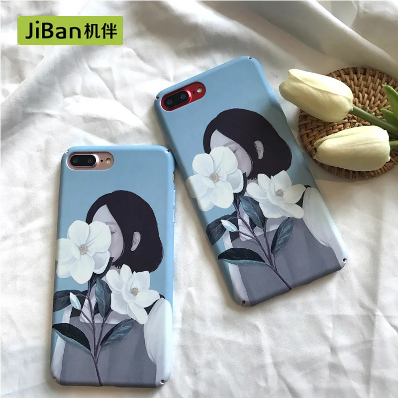 Jiban литературный иллюстрация девушка для IPhone X/6S/8 7 Plus телефон оболочки личности