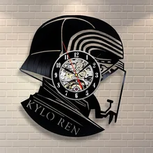 Kylo Ren Star Wars Vinyl Record font b Clock b font Home Design Room Art Decor