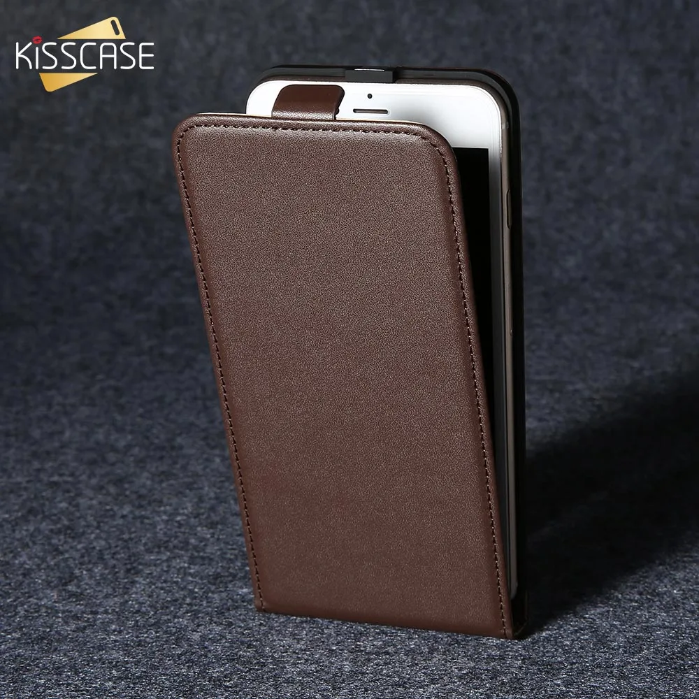 KISSCASE кожаный чехол для iPhone 7 8 6 6S plus крышка Ретро Люкс флип телефон оболочки 5S 5 SE 5C