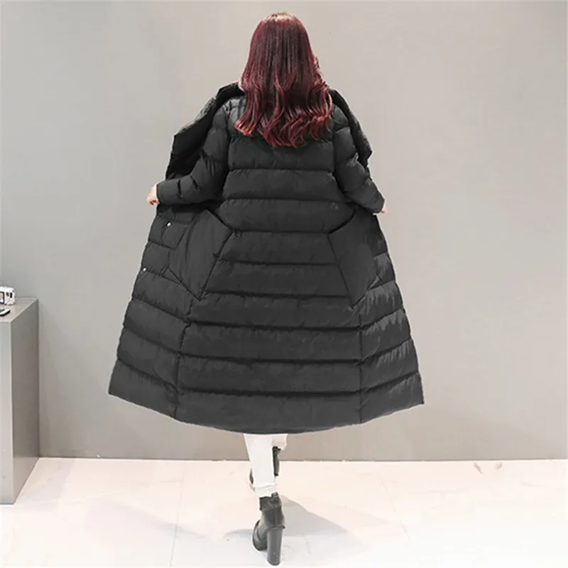 SVESIA Women's Parkas Elegant Stand Collar Asymmetry Long Winter Warm Female Jackets Cotton Parka Outerwear Coats SVESIA Women's Parkas Elegant Stand Collar Asymmetry Long Winter Warm Female Jackets Cotton Parka Outerwear Coats