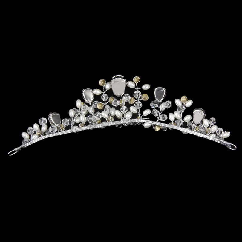 Bridal Bridesmaid Wedding Tiara with Crystal Rhinestone Pearl 2016 ee