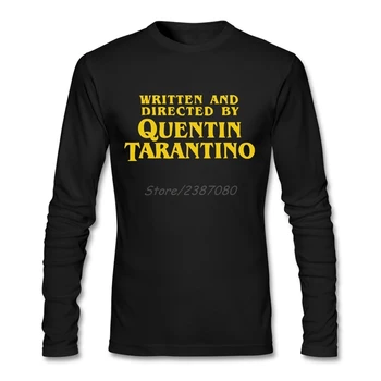 

Written And Directed By Quentin Tarantino T Shirt Cotton Custom Long Sleeve Men T Shirt Hiphop Leisure Men T-shirt