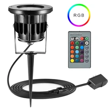 DCOO 6/8/12W RGB Светодиодный светильник лужайки Водонепроницаемый IP65 светодиодное освещение сада наружные Ландшафтные светильники для двора 85-265V с вилкой пульт дистанционного управления