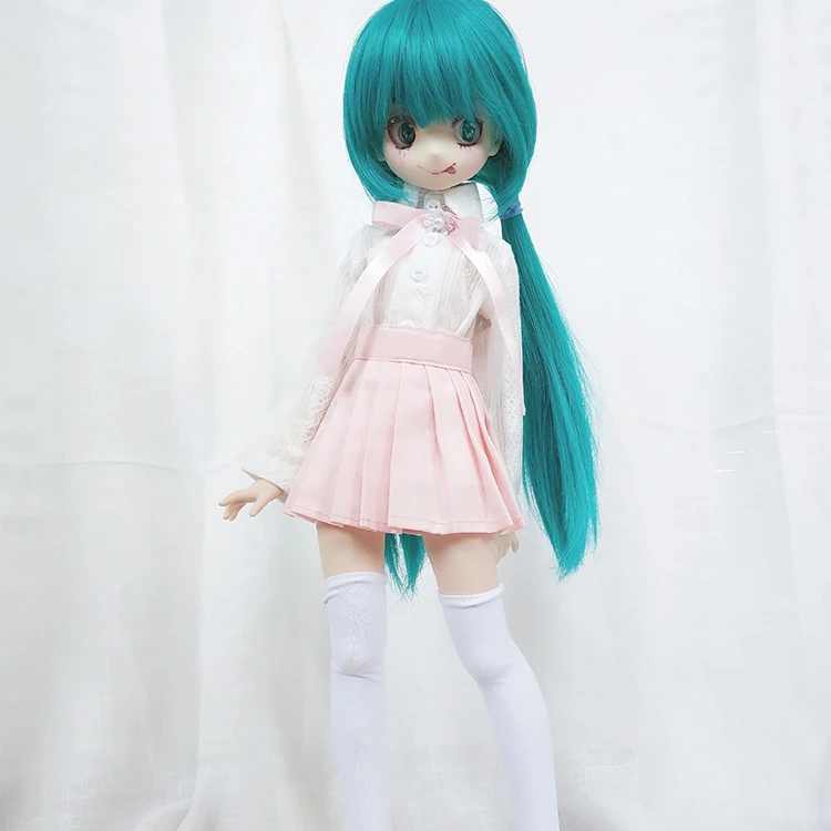 BJD SD кукольная одежда розовый черный белый плиссированная юбка для 1/3 1/4 1/6 тонкая