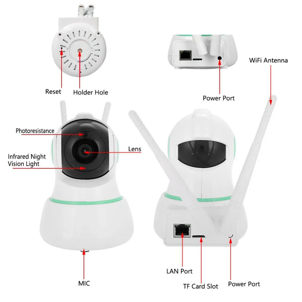 Радионяня Двусторонняя Аудио ИК беспроводная камера безопасности 1080P Wifi няня Elder monitor 3 типа EU/US/UK Plug