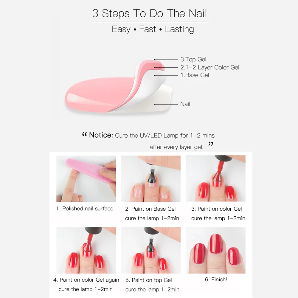 УФ Гель лак для ногтей набор из 6 цветов шт./компл./набор|nail gel polish set|polish nail gelset uv |
