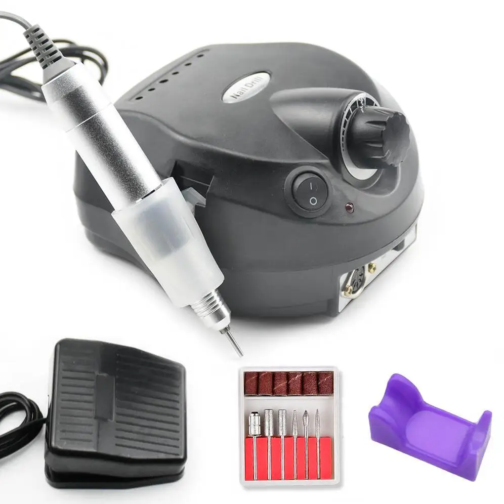 Дешево 35000 об мин Электрический сверлильный станок для ногтей, инструмент для маникюра, педикюра, машина для сушки ногтей, Файлы сверла, электричес...