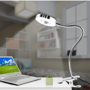 

Dimmable 5V 5W USB color changing battery LED clip light, eye protection flexible cycle lighting for desk cabinet /bed reading
