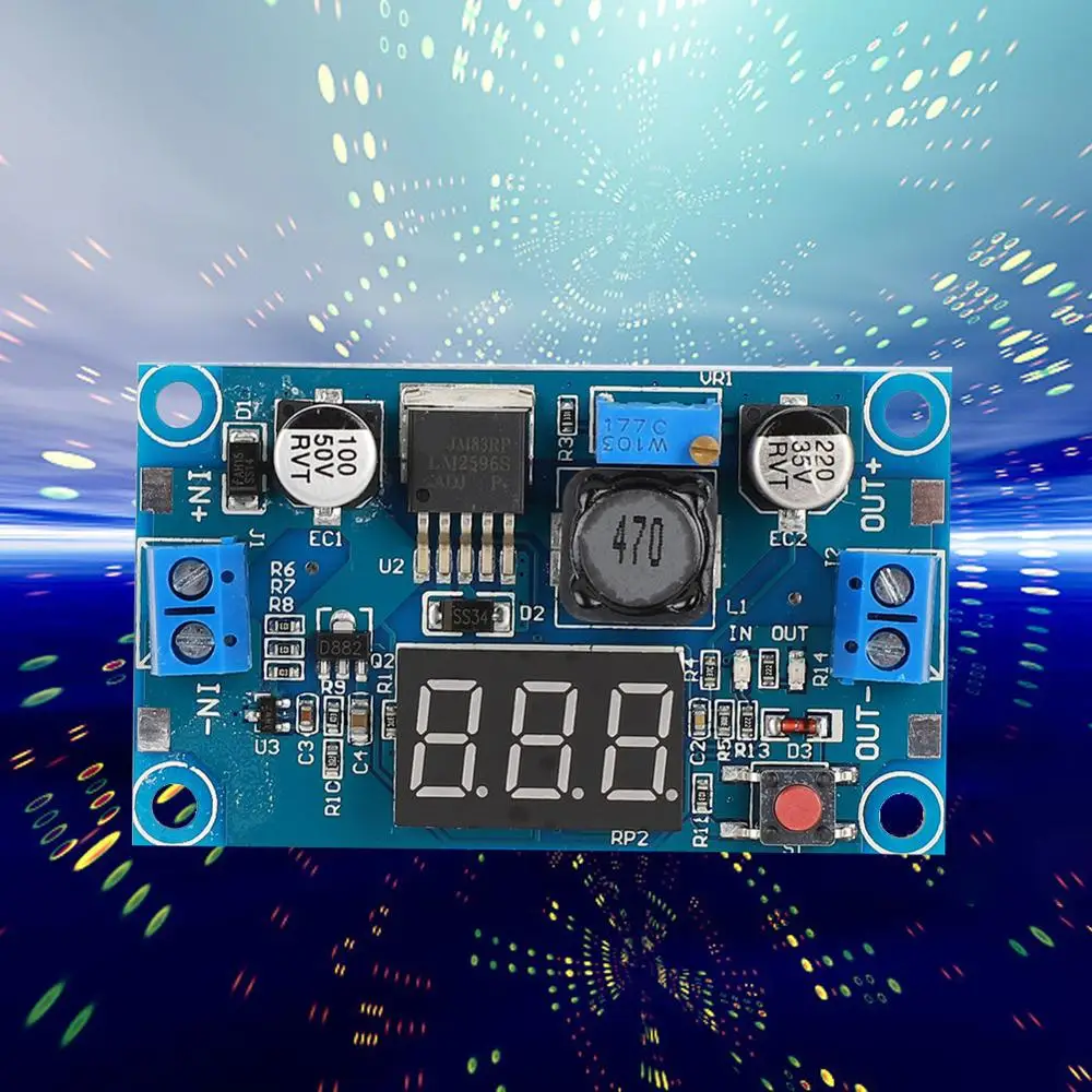 LM2596 DC 4 ~ 40 в модуль источника питания Регулируемый преобразователь понижающий