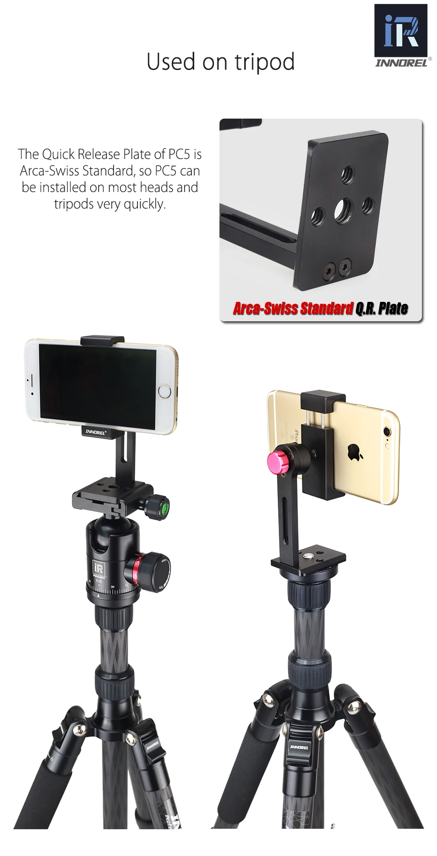 4 Used on tripod