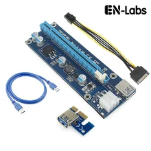 PCI Express PCI-e 1X to 16X Mining Riser Card Cable USB 3.0 Bitcoin Miner Machine X16 to PCI e Adapter Power Supply by 4pin 6pin