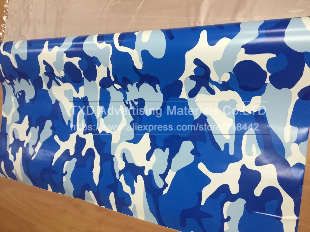 7 размеров темно синяя камуфляжная виниловая пленка с воздушными пузырями