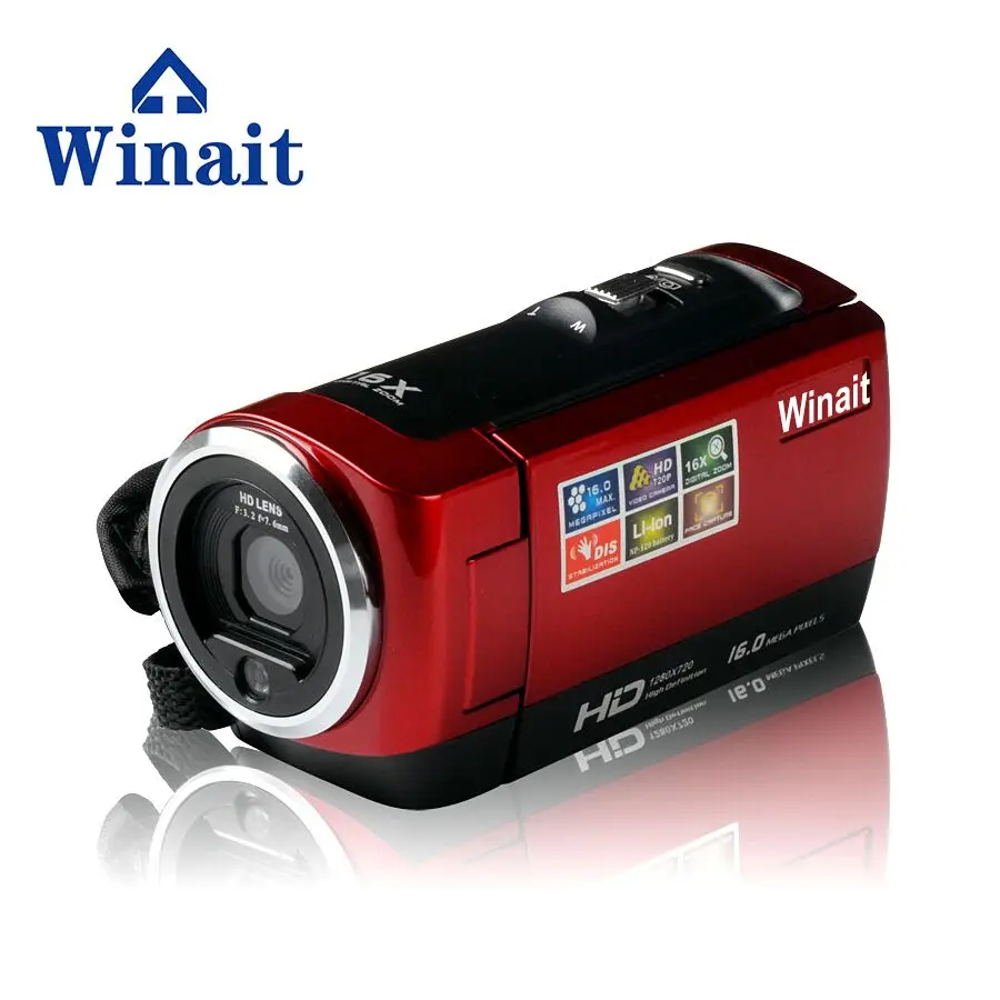 Winait 16Mp Цифровая видеокамера DV-C6 2," TFT lcd дисплей 720P HD DVR 16X цифровой зум лицо и улыбка обнаружения