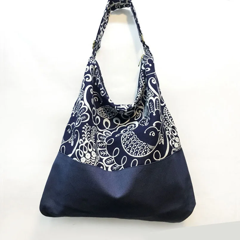 

New National Bohemian Bags Women Shoulder Bag Large Boho Cotton Canvas Women's Handbags Shopping Books Travel Bag free shipping