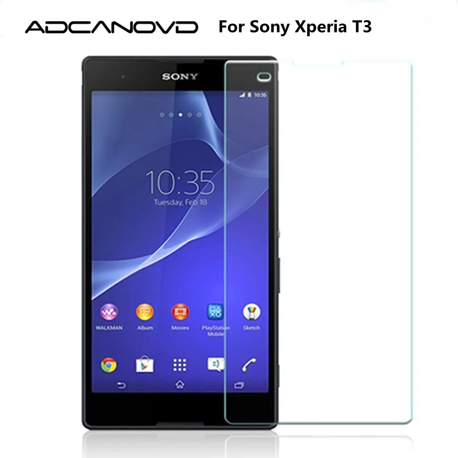 

Adcanovd For Sony Xperia T3 Screen Protector 9H Explosion-proof Tempered Glass Safety Protective Film On Hspa D5102 D5103 D5106