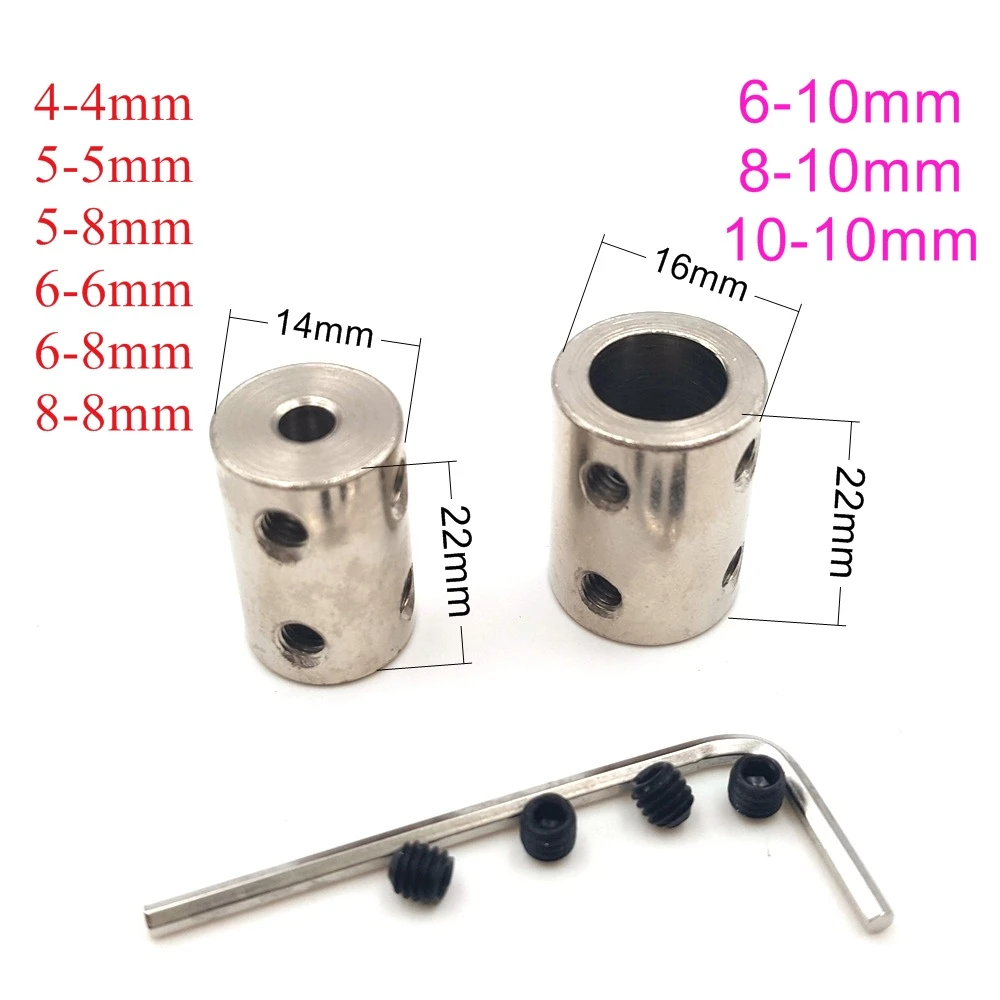 Connecteur coupleur d/'arbre Bleu clair Accessoires de moteur sourcing map Lot de 4 vis rigides de 6 mm à 10 mm en alliage d/'aluminium L25XD16