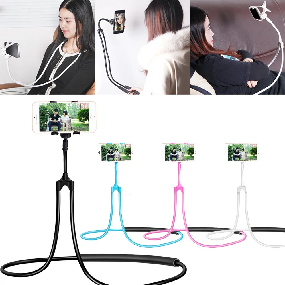 Universal Neck Hanging Phone Holder Lazy Hanging Neck Phone Stand Mount Necklace Support Bracket Holder Stand#LR1