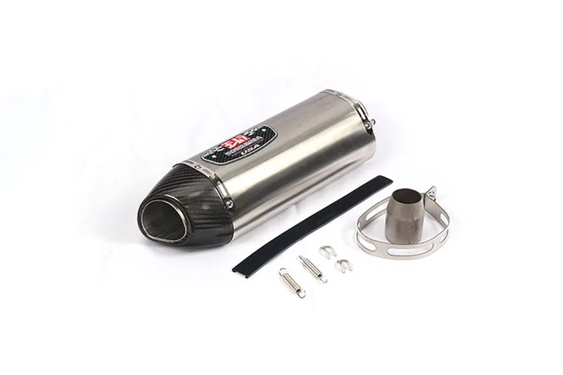TKOSM 51mm Universal de Escape de la motocicleta R77 de fibra de carbono silenciador de Escape Moto de carreras para CBR650 1000 CB650F GSXR600 750 MT09