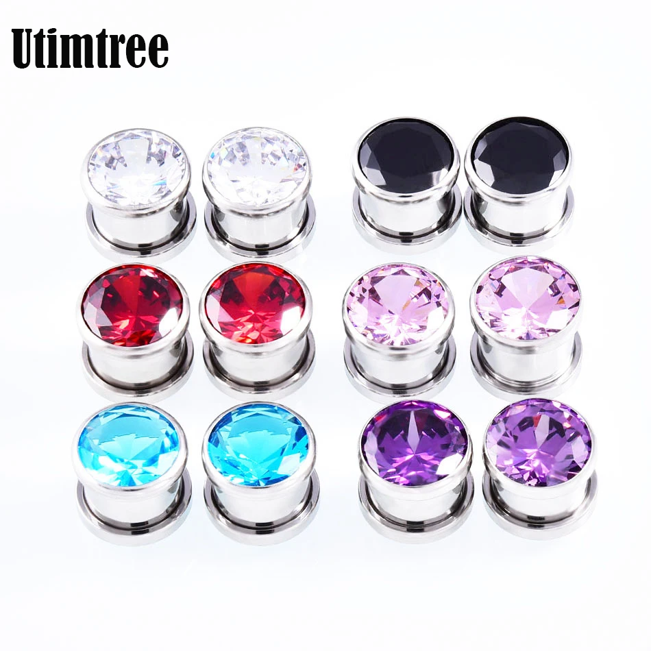 Buy Utimtree Steel Body Jewelry Crystal