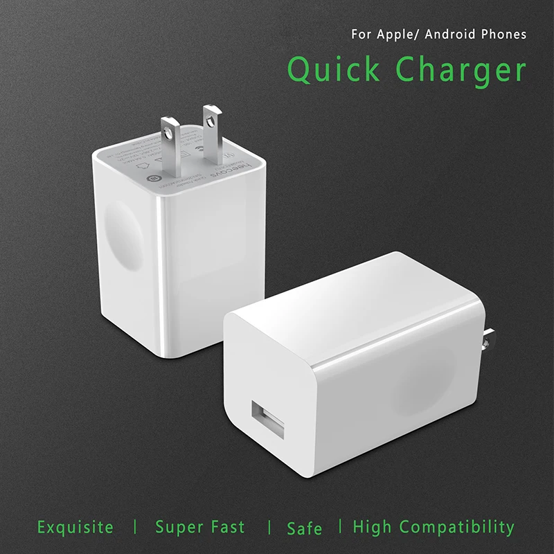 

Heecavs High Quality Fast 24W QC 3.0 Power Adapter for Phone, Wireless Charger