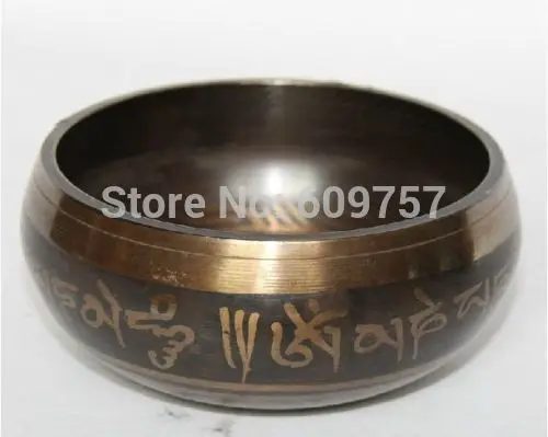 Height Manufacturers selling bowls healing feature OLD RARE TIBETAN SINGING Diameter 6 inch gift art copper bronze | Дом и сад