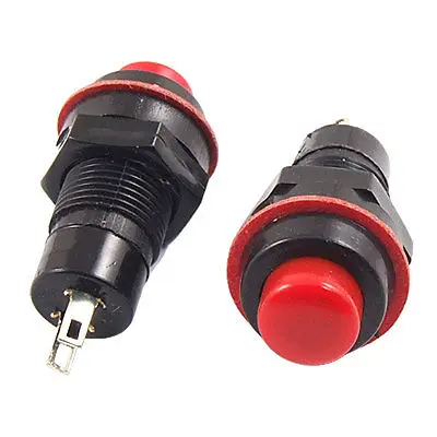 

Кнопка блокировки с красной крышкой, переключатель N/O OFF-(ON) AC 250 В/1A