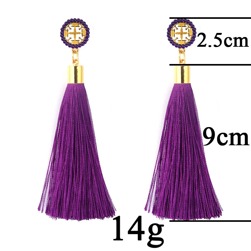 Rhinestone Long Tassel Earrings Jewelry in Earrings