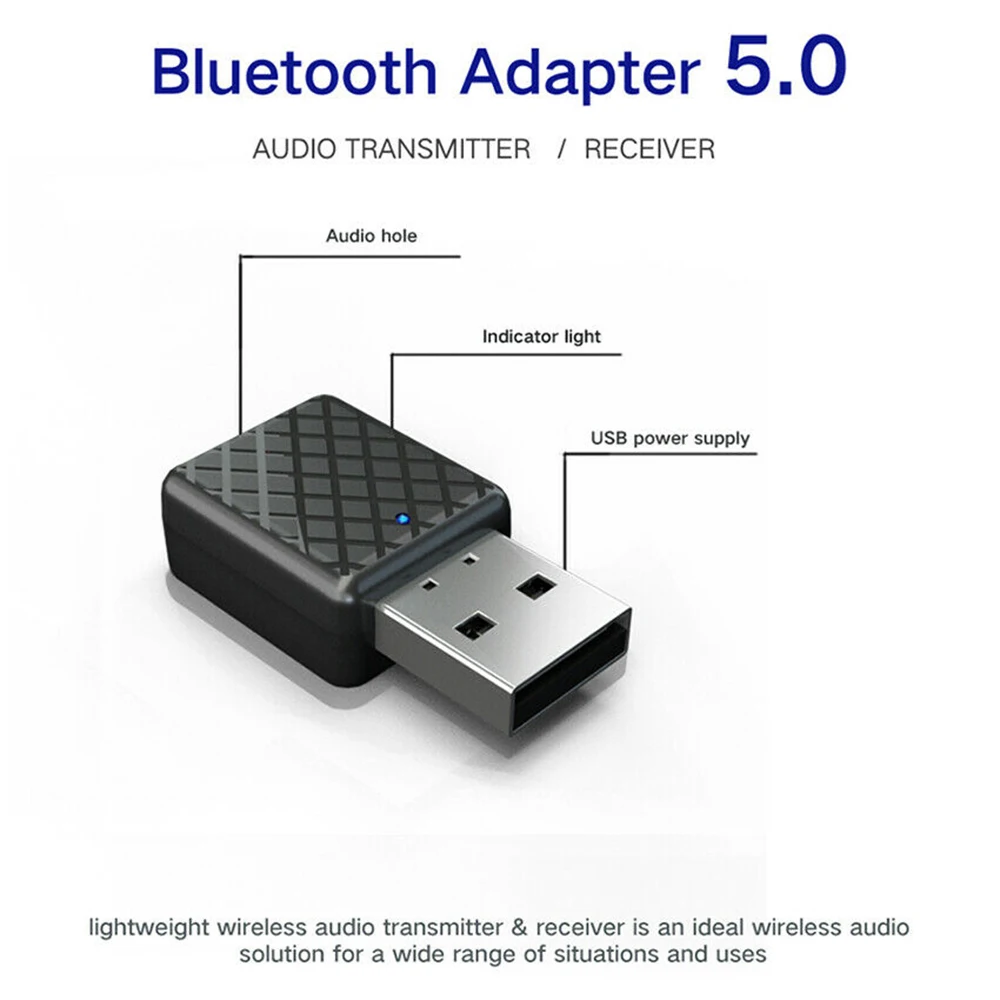 2 в 1 беспроводной Bluetooth 5,0 передатчик приемник USB Bluetooth адаптер для автомобиля 3,5 мм AUX стерео аудио передатчик для телевизора