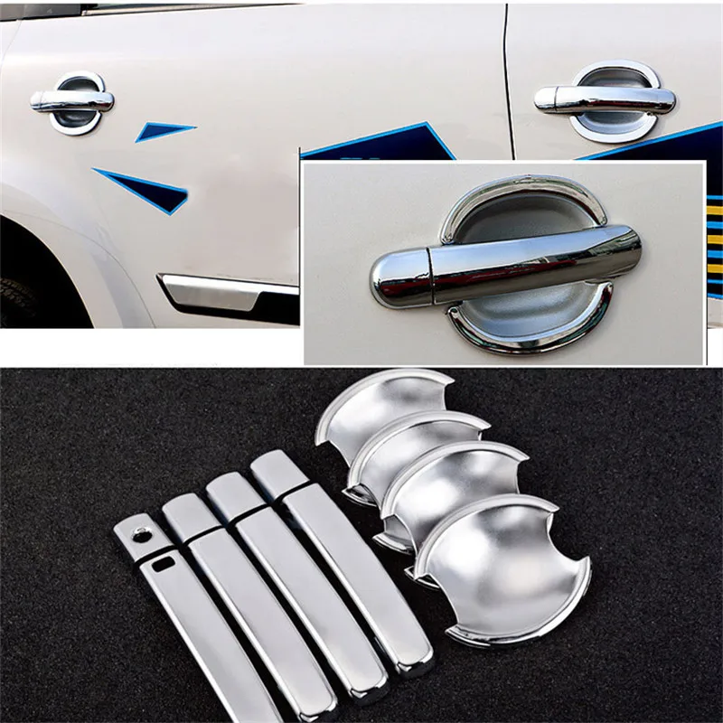 

Non-Rusty Chrome Door Handle Bowl Cover Cup Overlay Trim For Skoda Yeti