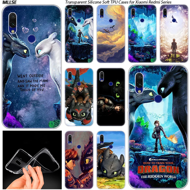 

How to Train your Dragon art Silicone Case for Xiaomi Redmi K20 7 7A 5 5Plus 6 6A S2 Note 8 7 6 5 Pro Fashion Cover