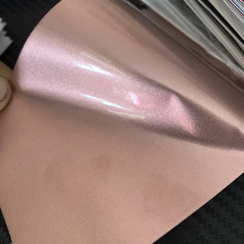rose gold candy gloss vinyl car wrap film stickers  (4)