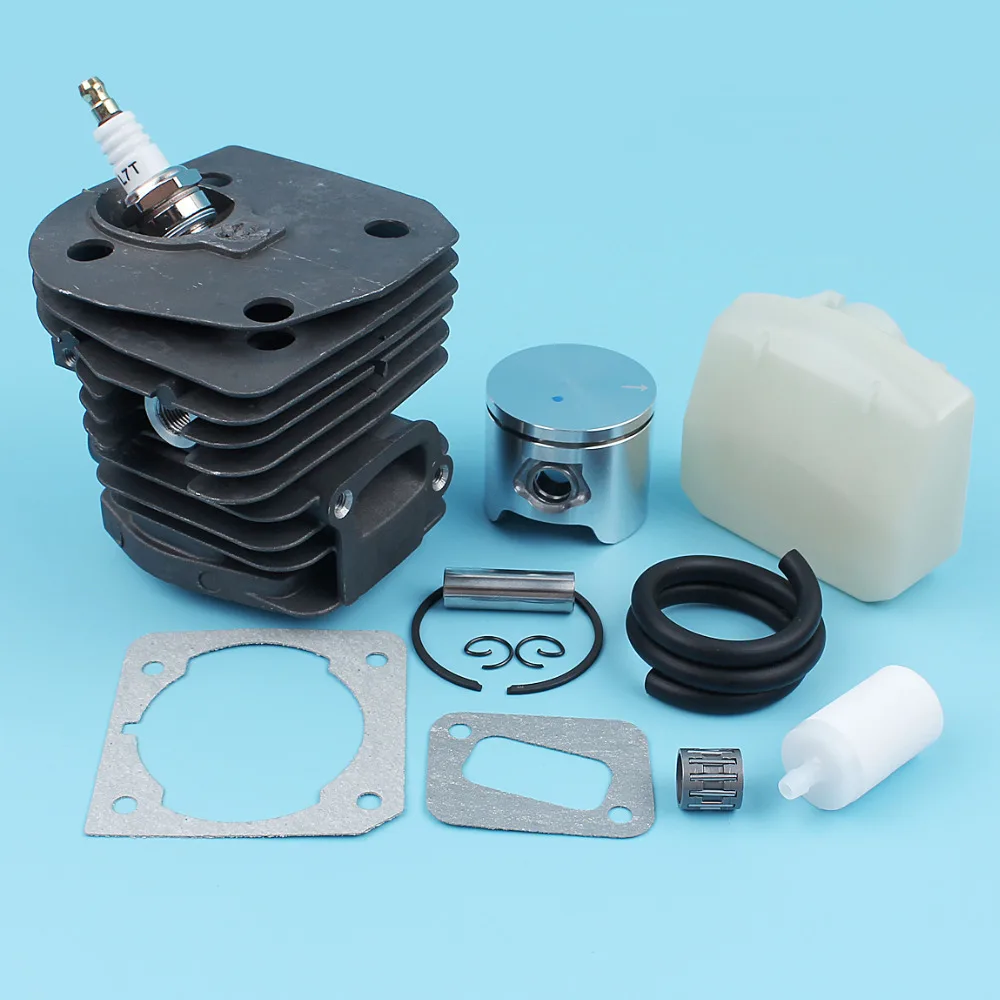 Cylinder Piston (44mm) Air Fuel Filter Line Kit For Husqvarna 350 351 353 346 XP Chainsaw Muffler Gasket Bearing NIKASIL PLATED Cylinder Piston (44mm) Air Fuel Filter Line Kit For Husqvarna 350 351 353 346 XP Chainsaw Muffler Gasket Bearing NIKASIL PLATED