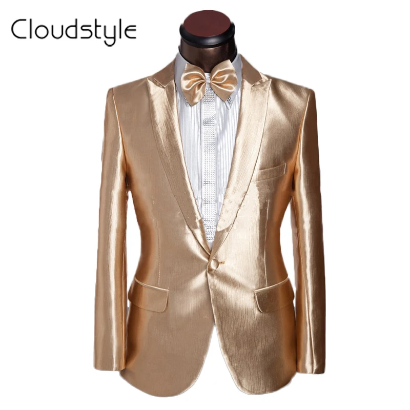 Gold dress shirt for men homecoming shirts