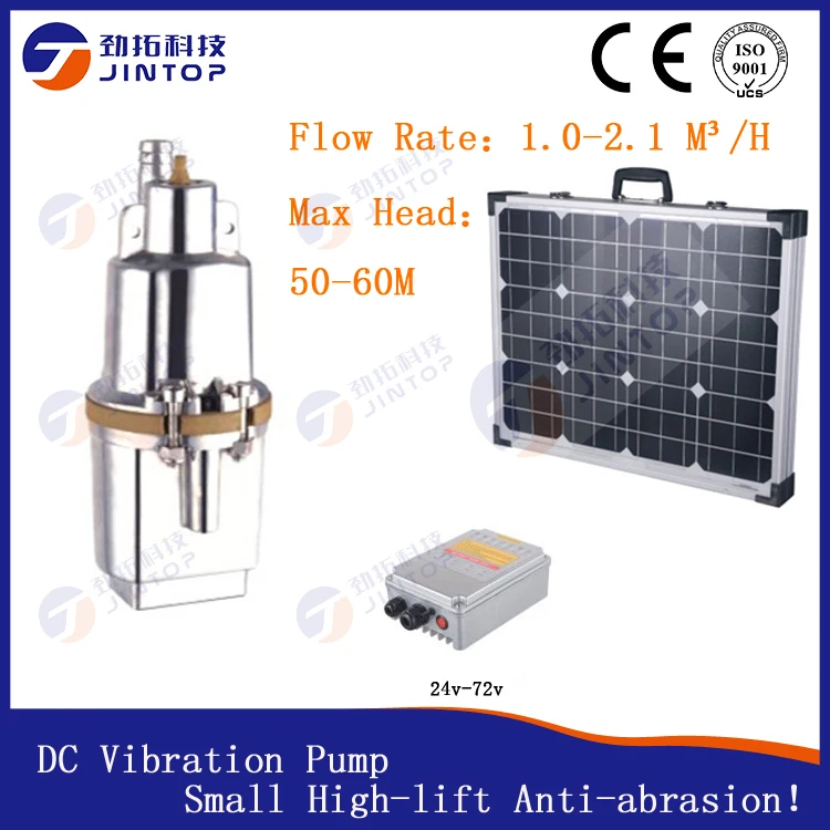 

(MODEL JVM1.5/60-D24/120) JINTOP SOLAR VIBRATION PUMP DC HOUSE 24V Submersible Deep Well Water Pump For Solar Power Pool Fountai