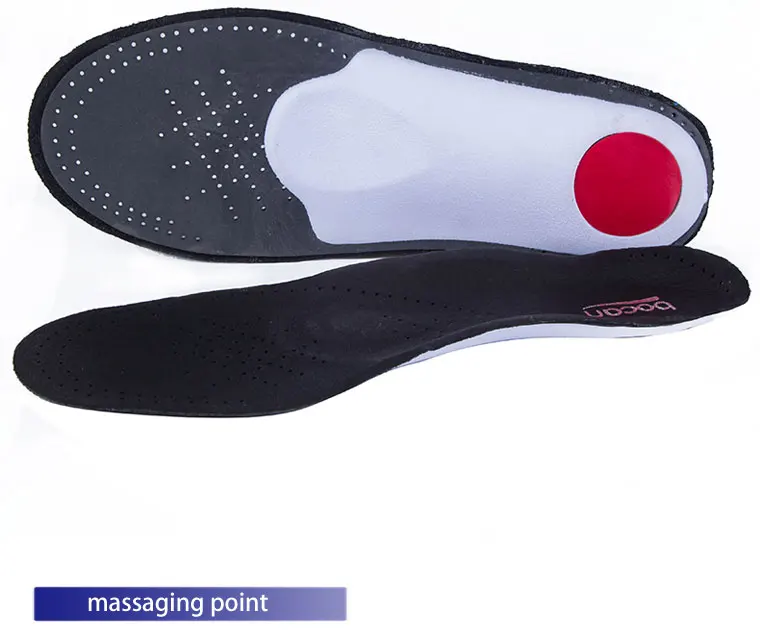 Bocan натуральная кожа стельки для обуви Арка Поддержка ортопедические стельки Дышащие для мужчин и женщин