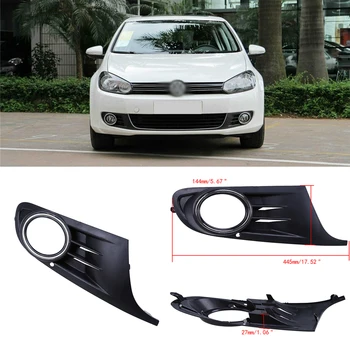 

Black Auto Front Bumper Driving Fog Lights Cover Lamp Frame Trim For VW Golf 6 2009-2013