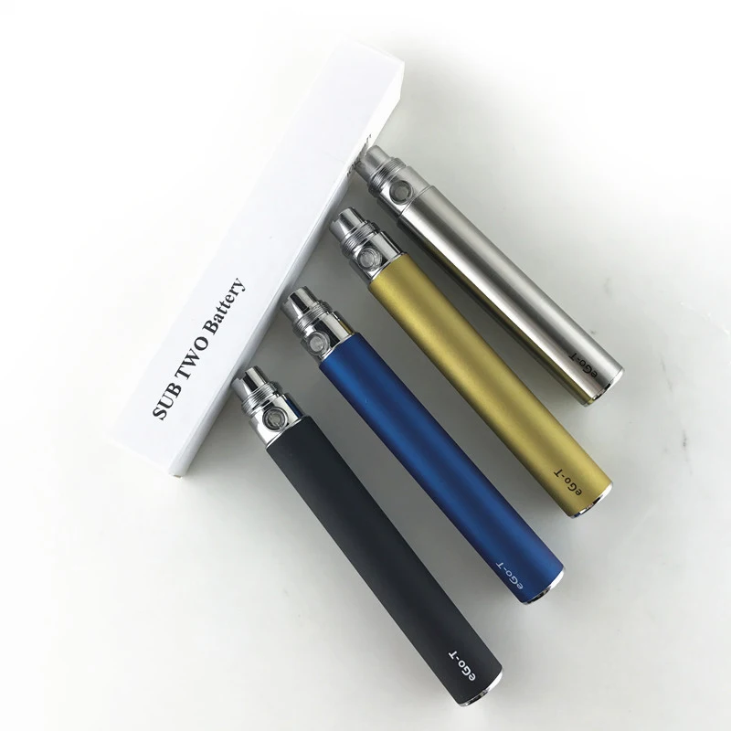 

5pcs SUB TWO EGO T Battery 650mah 900mah 1100mah for ce4 ce5 h2 atomizer best e cig battery electronic cigarette smoking