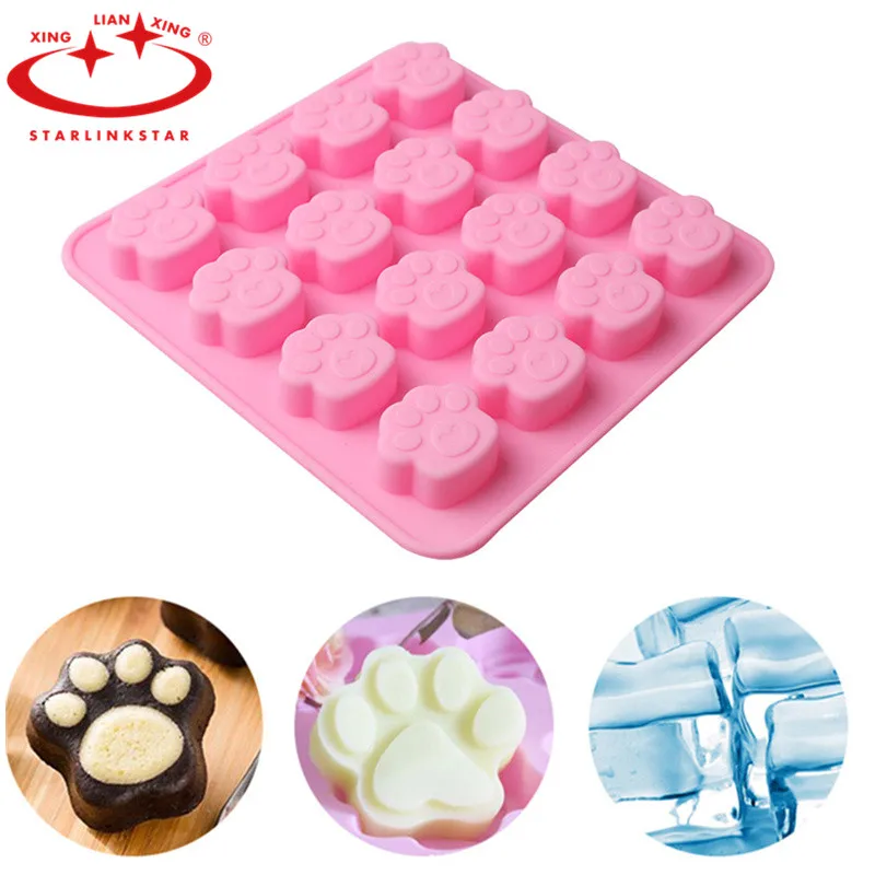 

1PC 3D Catlike Silicone Fondant Mold Cat Feet Cake Chocolate Soap Mold Muffin Sweet Candy Jelly Mold Baking Pan Tools