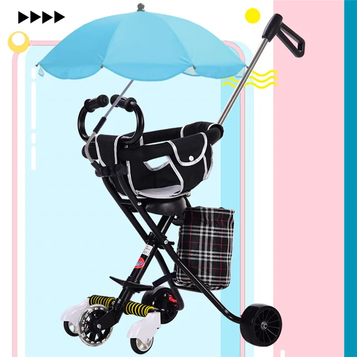 Новинка, для детей 1-6 лет, детская коляска с артефактной тележкой, детский трехколесный велосипед, легкая складная тележка - Цвет: I