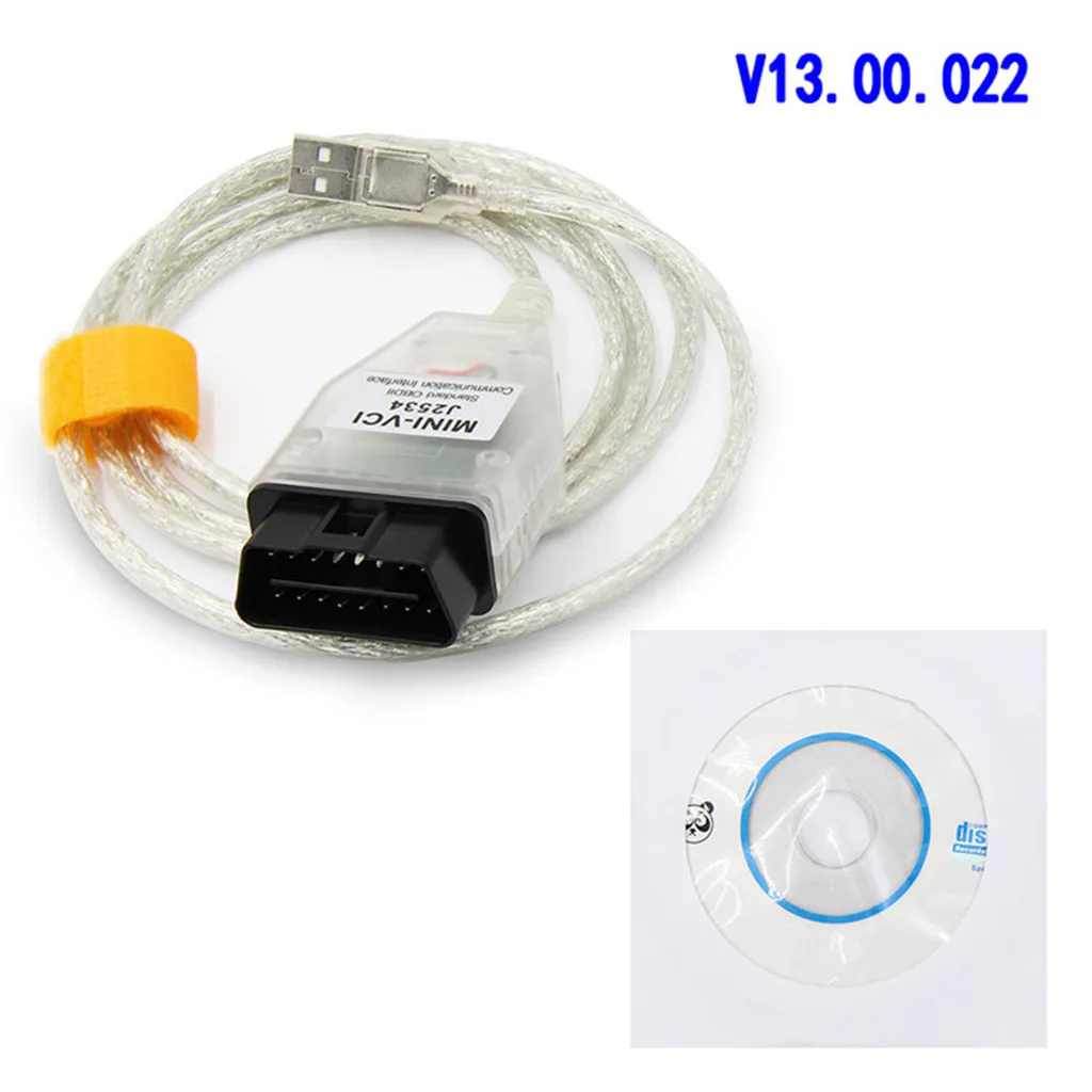 Мини VCI J2534 16Pin OBD2 Диагностический кабель для Toyota для Lexus Scion TIS Techstream Mini VCI J2534 16Pin OBD2 Диагностический