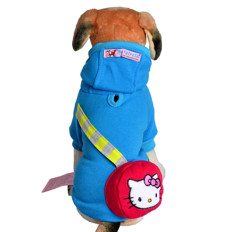 Fashion Cute Pet Clothes Kitty Knapsack Hoody Jacket Coat Teddy Dog