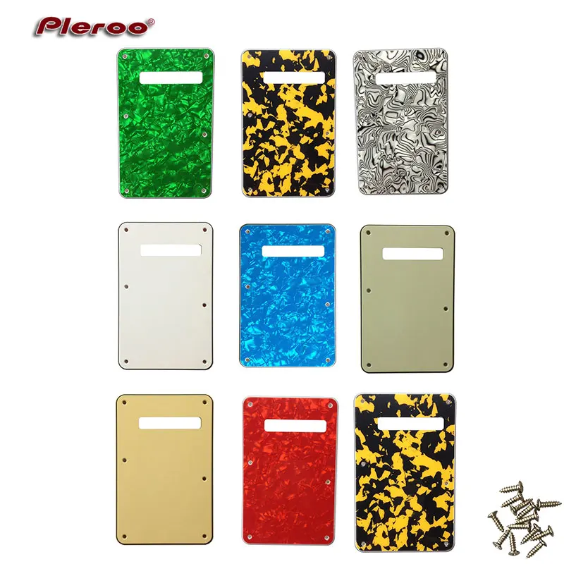 

Pleroo Custom Guitar Parts - For Left Hand Tremolo Cover Strat Back Plate Guitar Pickguard Scratch Plate