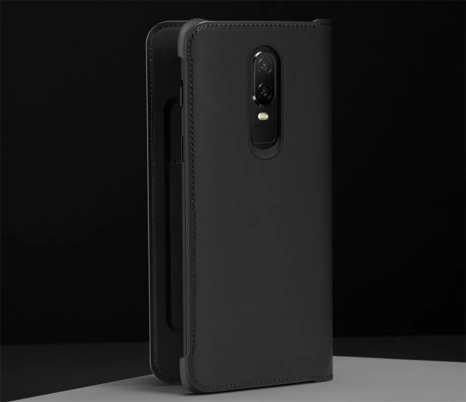 Официальный чехол-книжка для Oneplus 6 из искусственной кожи, умный чехол с слотом для сна и пробуждения, для телефона OnePlus6 Funda