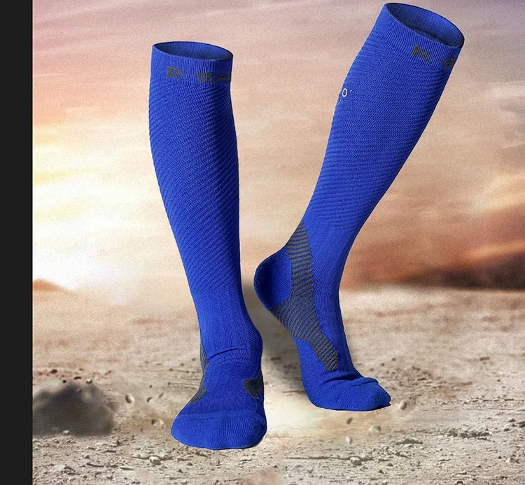 Для мужчин Для женщин длинные сжатия марафона чулки велосипедные носки спортивные носки Восхождение Пеший Туризм спортивный Футбол футбольные носки