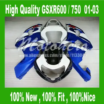 

GSXR600 2001 2002 2003 GSXR750 K1 Fairing Set for Suzuki Blue White GSXR600/750 2001 2002 2003 01 03 GSXR750 02 K1 01 02