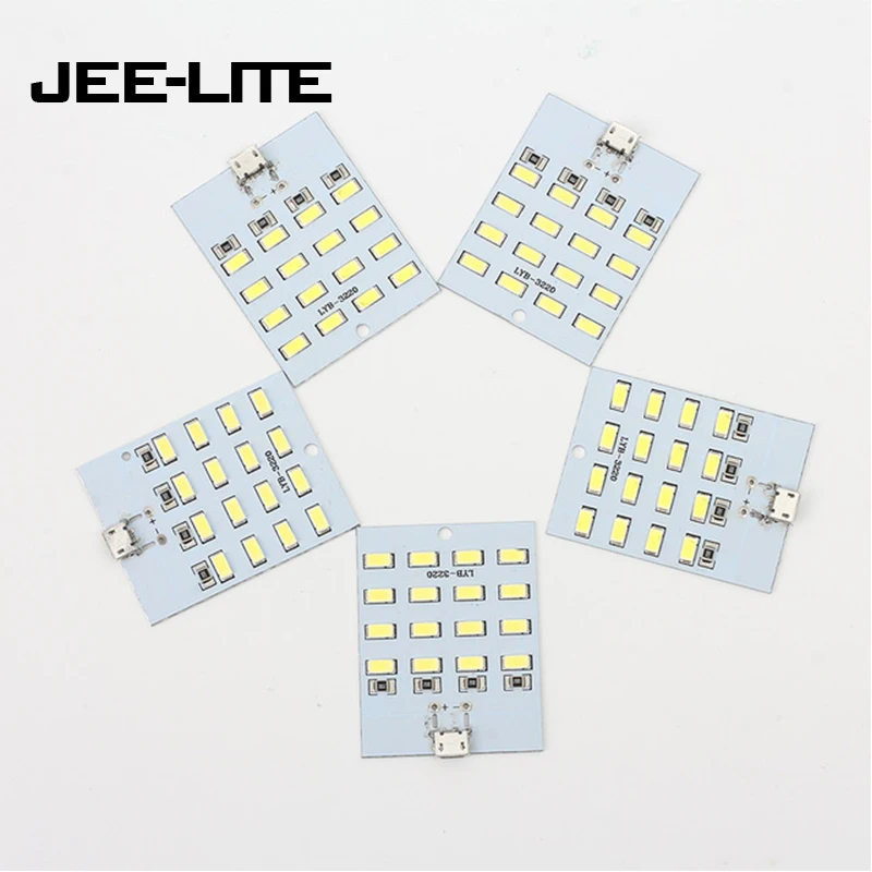 

5pcs Micro USB Mobile Power Lamp 16 LEDs Board Emergency Light SMD 5730 Super Bright Lamp Stands