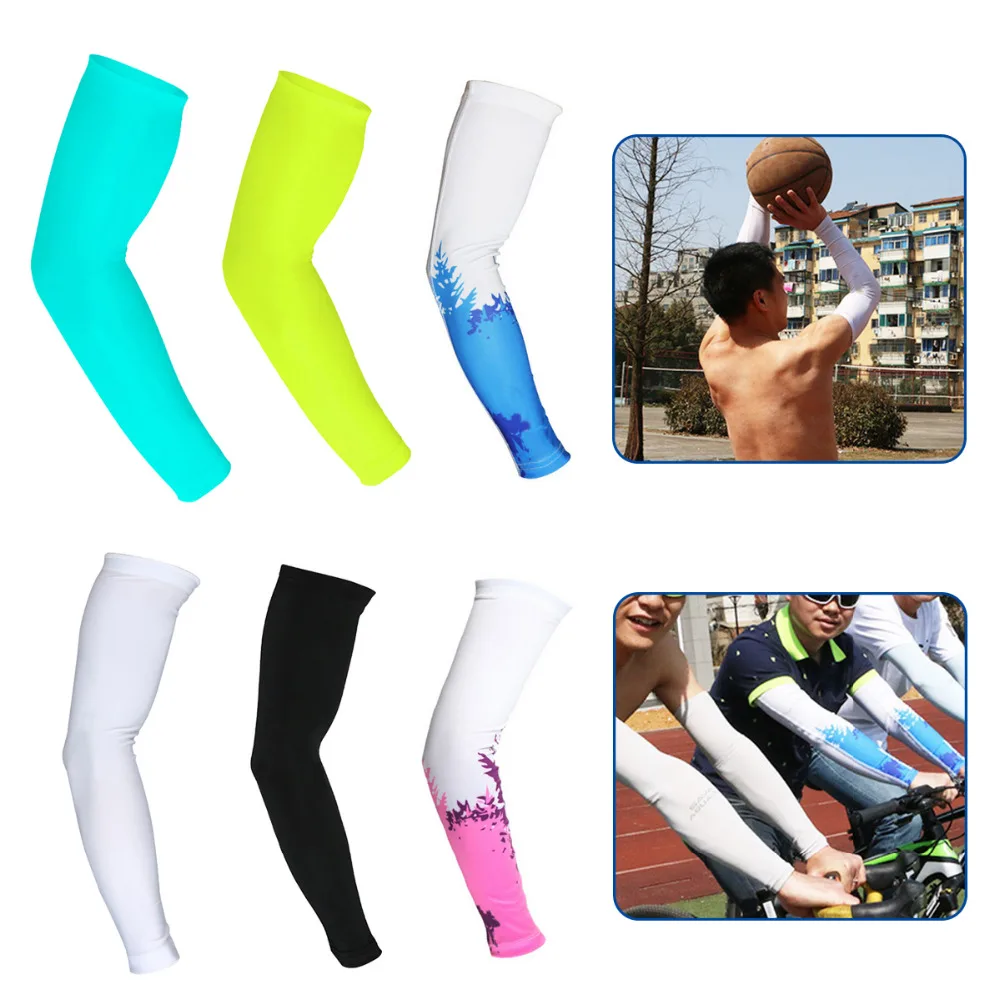 

2Pcs/Set (1 Pair) Bike Cycling Ice Arm Sleeves Sun UV Protection Bicycle for Outdoor Games Sports Cycling Hiking
