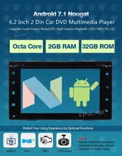 Backup Camera+Octa Core Car radio Stereo Android 7.1 Double Din Car audio DVD player in dash GPS Navigation 6.2” Bluetooth WIFI